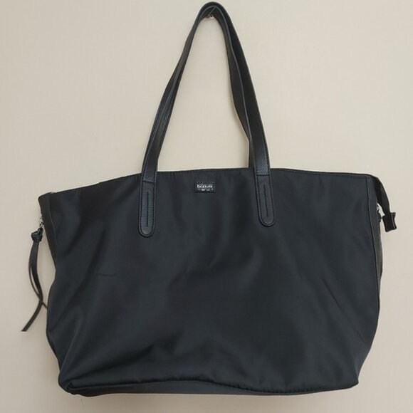 Botkier nylon and vegan leather trim tote in black - Picture 1 of 11